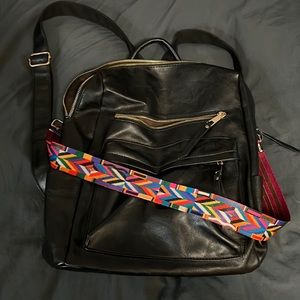 Leather Backpack including Wristlet